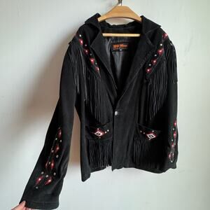 Vintage 3B WEST by TANSMITH Suede Fringed Beaded Jacket